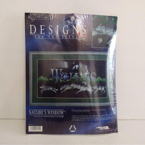 Signature Series Designs For The Needle Natures Window Crossstitch Kit Wolves - Picture 1 of 6